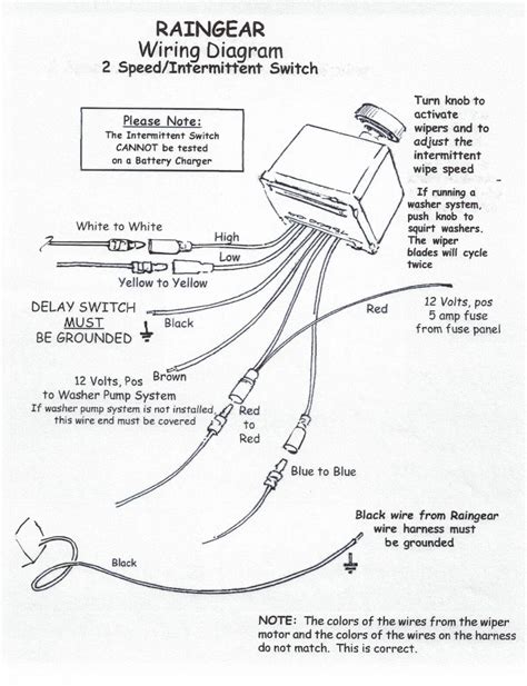 wiper motor park wiring diagram 